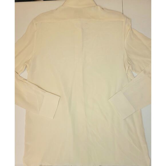 Babaton Womens XS Academy Silk Blouse Button Up Minimalist Sleek Office Classic - Picture 16 of 16